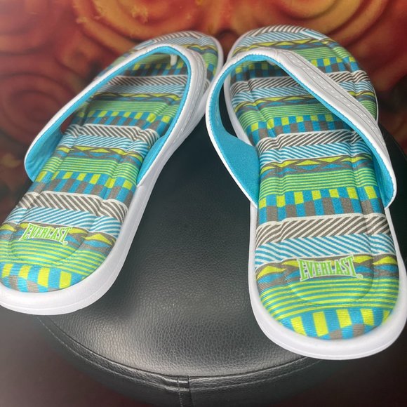 EVERLAST Women's Soft Sole Sliders Flip Flop Sandals Size 11m beckman 2 white - Picture 2 of 3